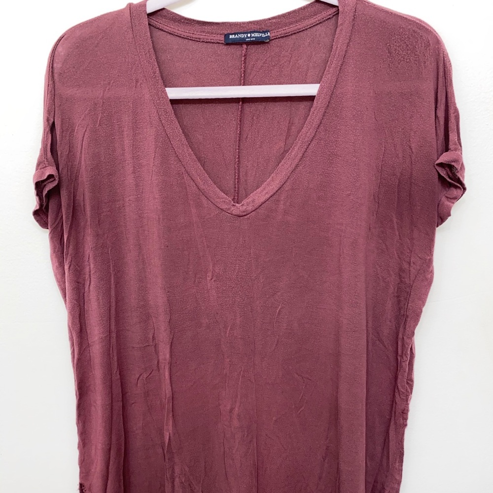 Brandy Melville Burgundy Tunic Top